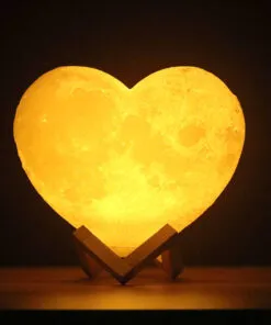 Heart Shape Rechargeable Moon Lamp 3D Print