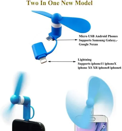 (6) Mini Cell Phone Fan for iPhone and Android - Image 4