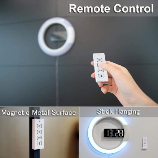 CC Led Light Wall Clock with Alarm and Remote - Image 4