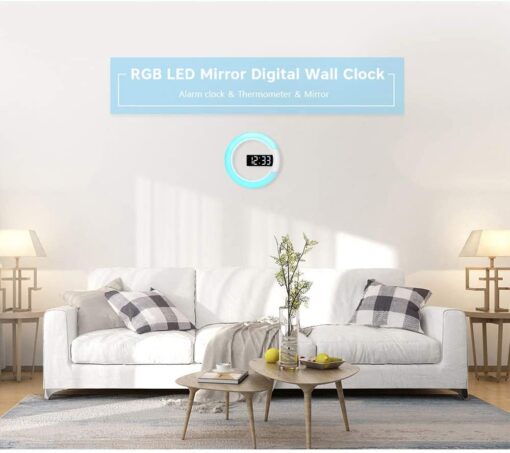 CC Led Light Wall Clock with Alarm and Remote - Image 3