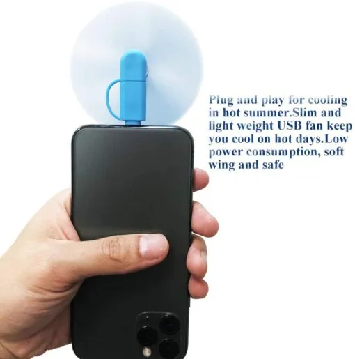 (6) Mini Cell Phone Fan for iPhone and Android - Image 2