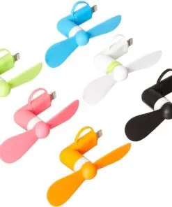 (6) Mini Cell Phone Fan for iPhone and Android