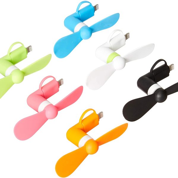 (6) Mini Cell Phone Fan for iPhone and Android