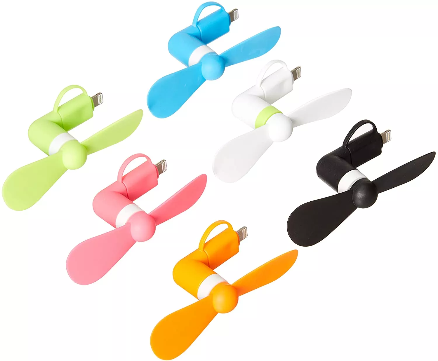 (6) Mini Cell Phone Fan for iPhone and Android