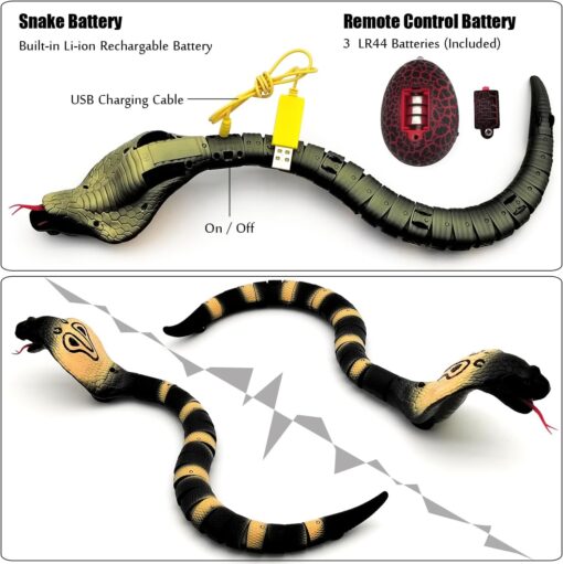 Black Cobra Snake Toy (Prank Toy) - Image 3