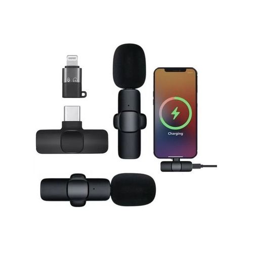 K9 2 in 1 Wireless Microphone Mic Plug & Play USB Type C & iOS