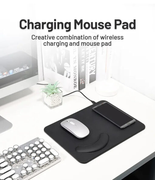 2 in 1 Multiple Function Fast Charging Laptop Pad Custom Mouse Pad Wireless Charger Wireless charger mouse pad - Image 5