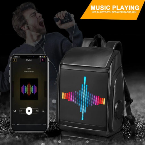 LED Backpack App Control With Bluetooth Speaker - Image 6