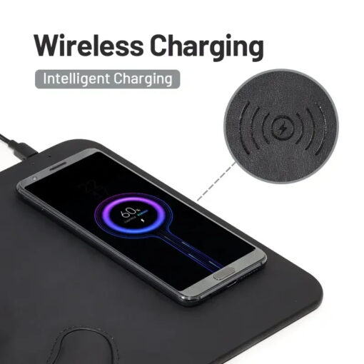 2 in 1 Multiple Function Fast Charging Laptop Pad Custom Mouse Pad Wireless Charger Wireless charger mouse pad - Image 4