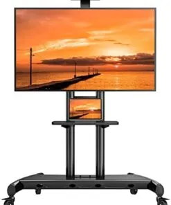 Mobile TV Cart TV Stand with Wheels for 55" - 90" Inch