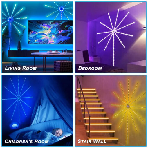 Smart App RGB Wall Fireworks Light - Image 3