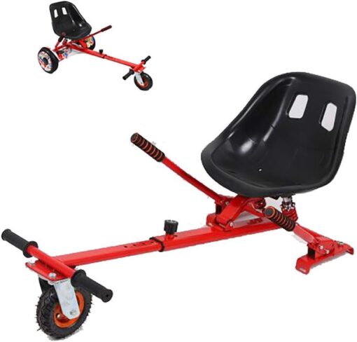 Hover Kart Go Kart Adjustable Attachment for 6.5" Hoverboard Buggy - Red - Image 2