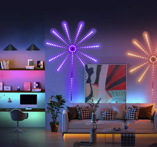 Smart App RGB Wall Fireworks Light - Image 2