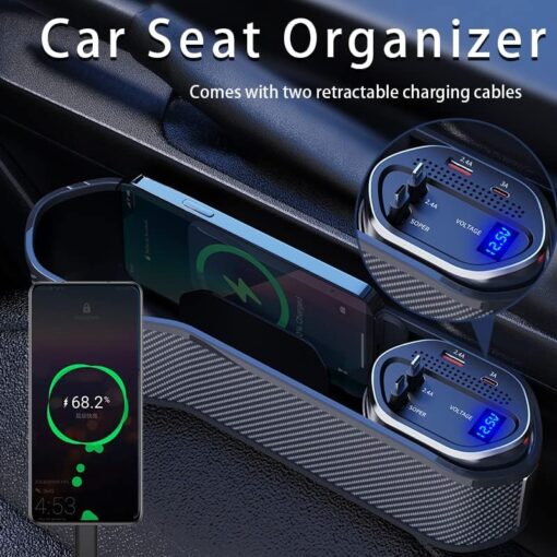 Fast Wireless Charging All in 1 Car Seat Gap Storage Box