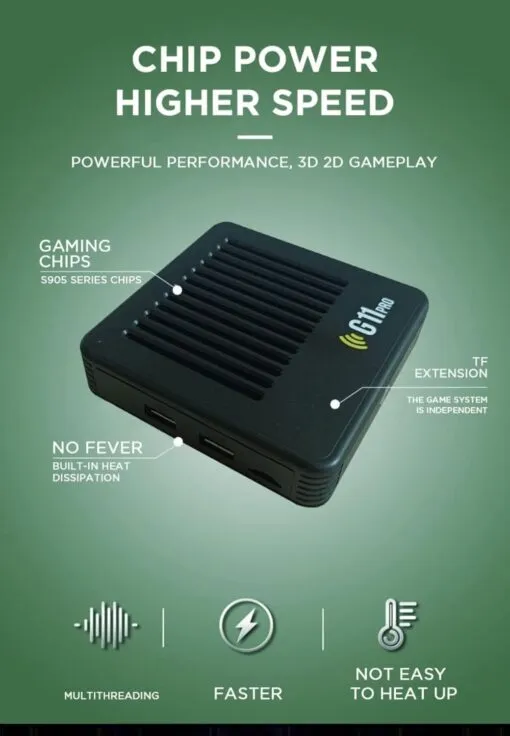G11 Pro Game Box Console, 4k, Wifi, 40000 Games, Dual System, 128gb , upgraded system, two wireless controllers ps1/n64 - Image 3