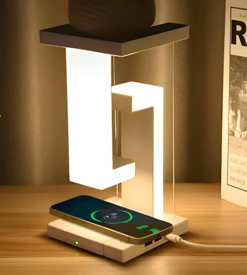 LED Anti-Gravity Desk Lamp Fast Wireless Charging