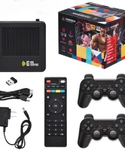 G11 Pro Game Box Console, 4k, Wifi, 40000 Games, Dual System, 128gb , upgraded system, two wireless controllers ps1/n64