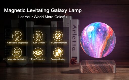 Levitating Galaxy Lamp – 18 Colors Magnetic Moon Light with Remote Control - Image 5