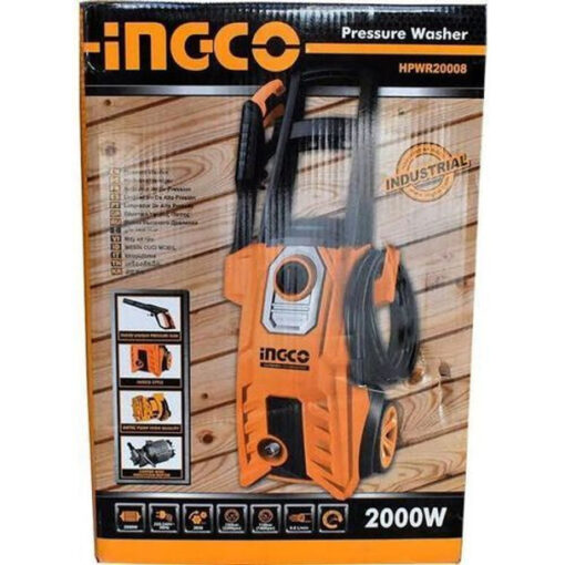 Ingco High Pressure Washer 2000W 150bar 2200psi Auto Stop Engine