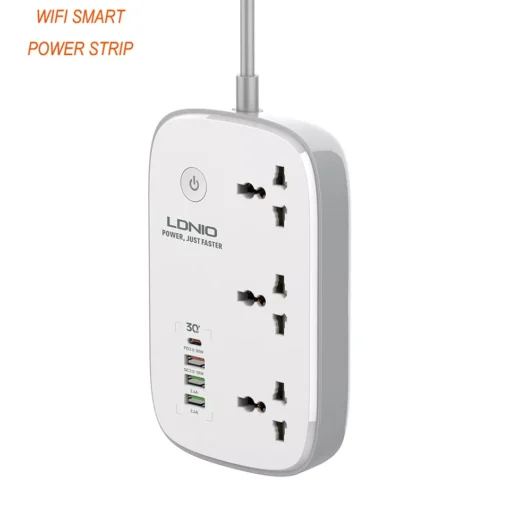 Ldnio Scw3451-Uk Wifi Smart Power 3Usb/3Sockets - Image 3