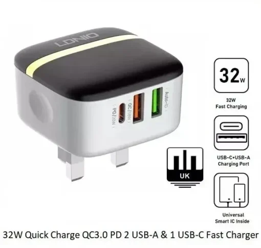 Ldnio A3513Q 32W Pd Qc 3.0 Usb-C to Usb-C Charger - Image 2