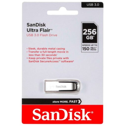 Sandisk Ultra Flair Usb 3.0 Flash Drive 256gb 150mb/s