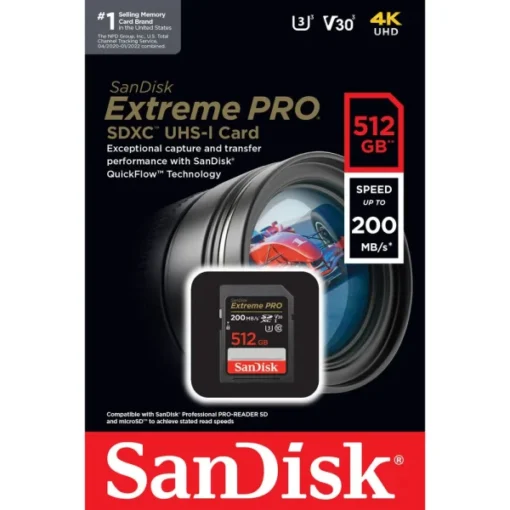 SanDisk Extreme Pro Sdhc 512gb 200mb/s