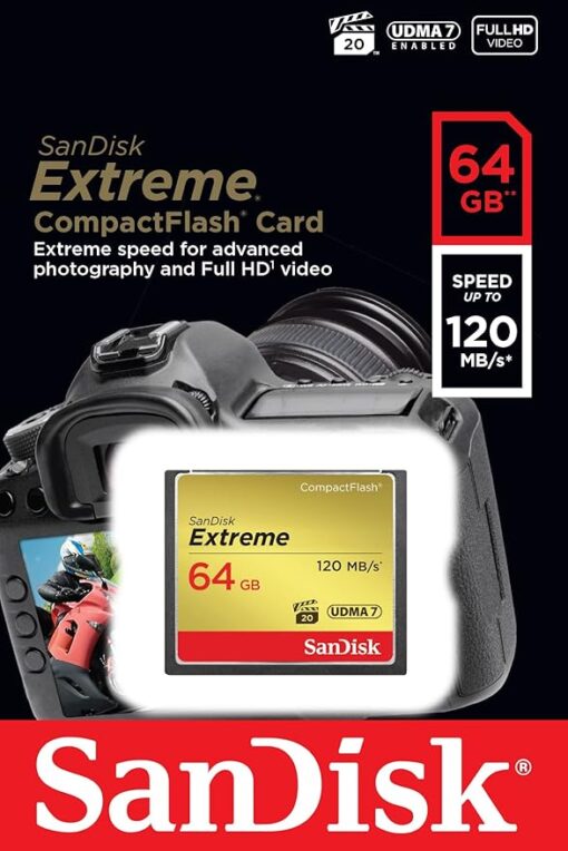 SanDisk Extreme CompactFlash Card 64Gb 120mb/s