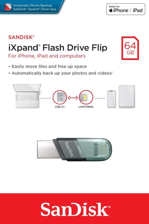 Sandisk Ixpand Flash Drive Flip 64gb