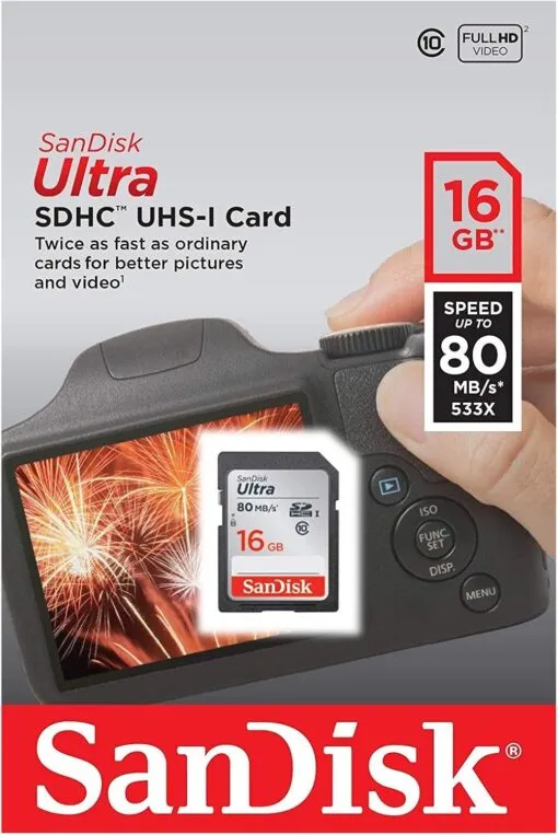SanDisk Ultra Sdhc Card 16gb 80mb/s