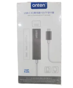 Onten Otn-9597 USB-C to 3 Ports Hub with Card Reader
