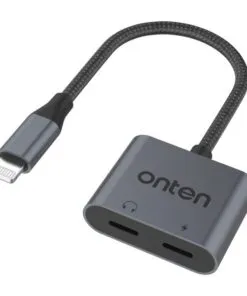 Onten Otn-135 2-in1 Lightning to Audio & Charging Adapter