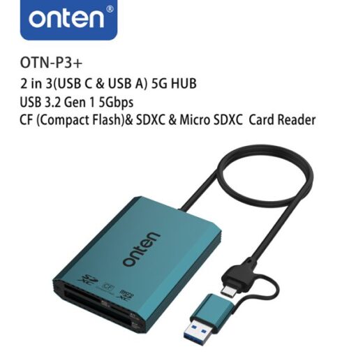 Onten OTN-P3+ 3 in 2 Card Reader 5gb/s