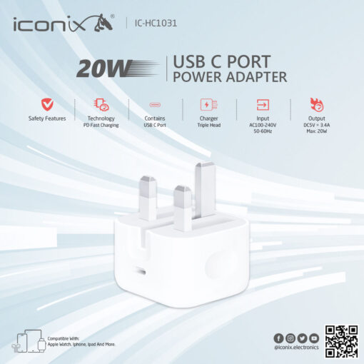 Iconix Lightning 20W USB C Port Adapter - Image 2