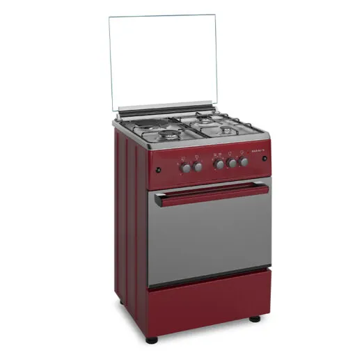 MAXI Gas Cooker 60*60 (3+1) INOX RED