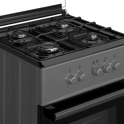 MAXI Gas Cooker 60 * 60 4B Basic Black Grey - Image 3