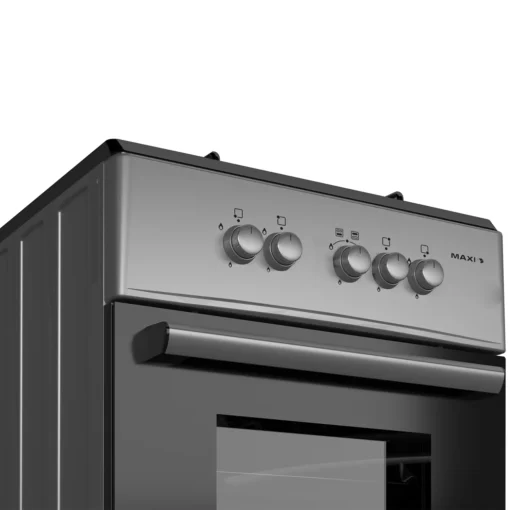 MAXI Gas Cooker 60 * 60 4B Basic Black Grey - Image 2