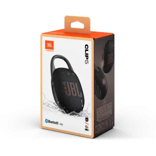 JBL Clip 5 Portable Bluetooth Speaker – Black