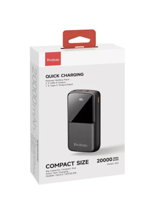 Yoobao Q21 Pd20w 20000mAh Power Bank - Image 4