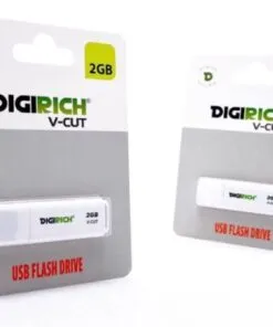 Digirich V-Cut Flash Drive 2Gb White