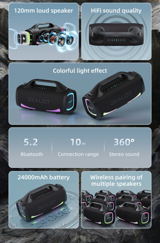 Zealot S79 Bluetooth Portable Speaker - Image 3