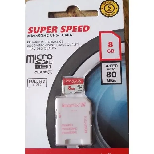 Iconix MicroSD Card 8gb 80mb/s - Image 2