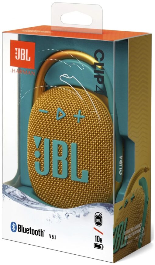 JBL Clip 4 Portable Bluetooth Speaker Gold - Image 2