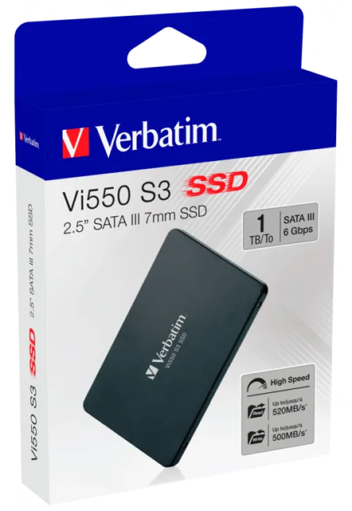 Verbatim Vi550 S3 1TB Sata III 7mm Internal SSD 550mb/s
