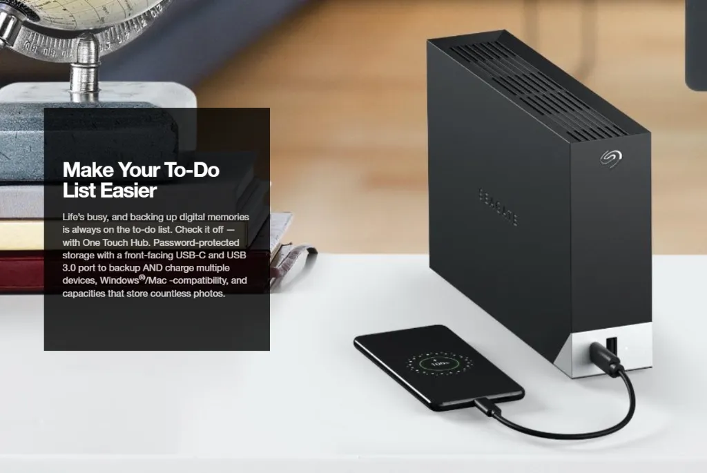 Seagate One Touch Desktop Hub 10TB External HDD - Image 2