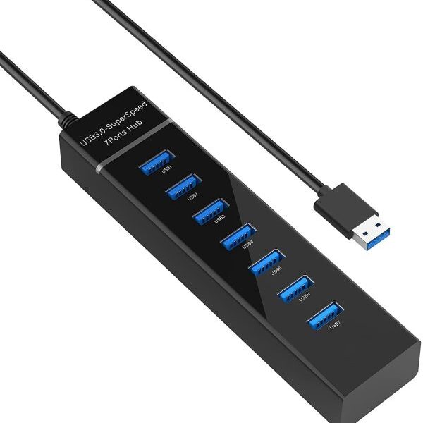 7 Ports 3.0 USB Hub Support 1Tb High Speed