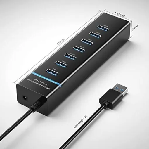 7 Ports 3.0 USB Hub Support 1Tb High Speed - Image 2