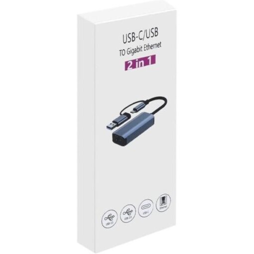 2 in 1 Type C/Usb3.0 to Gigabit Lan Adapter Byl-2207