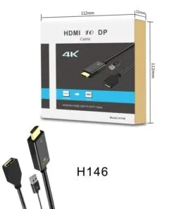 Hdmi To Display Port/Usb 4K Female Cable H146