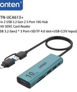 Onten OTN-UCA613+ 6 in 2 Usb 3 Ports Hub 10gbps